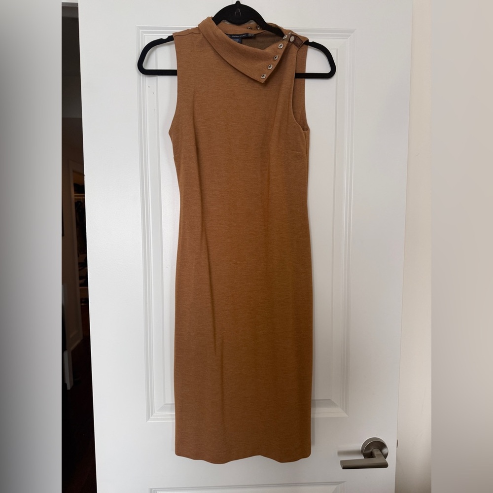 Ralph Lauren Tan Midi Dress Sz XS